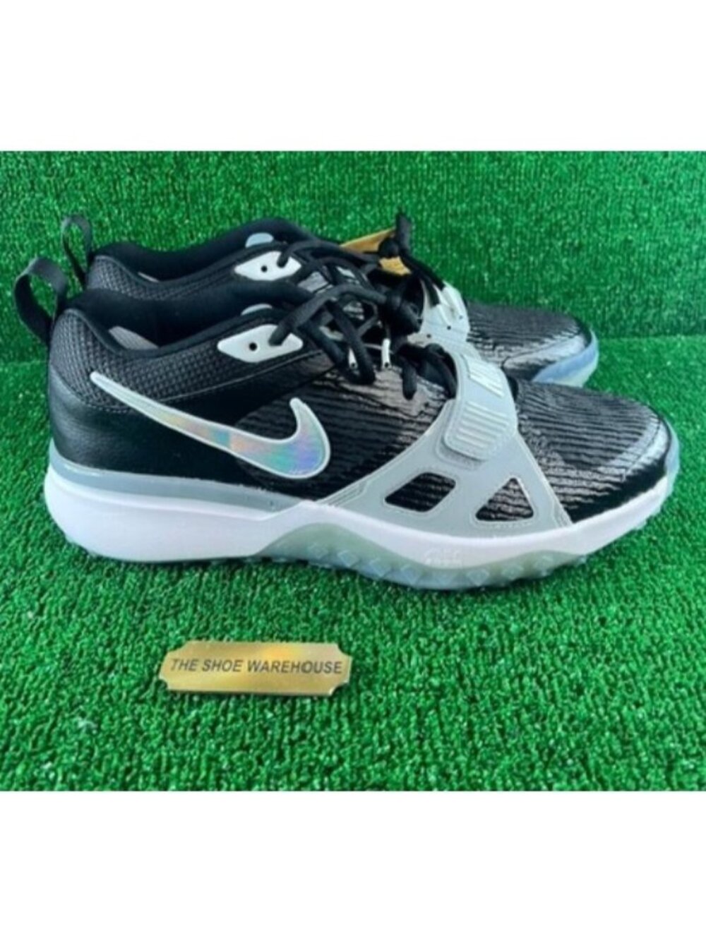 Men's Nike Air Zoom Diamond Elite Turf Baseball Shoes Black FN4250-002 Size 11.5